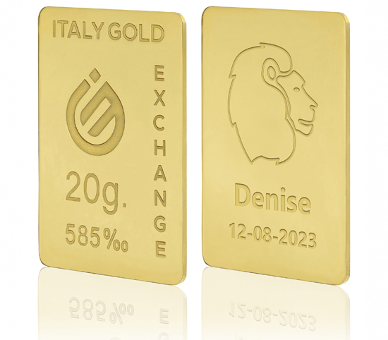 14 Karat Löwe Tierkreiszeichen Goldbarren aus 20 g Italy Gold Exchange